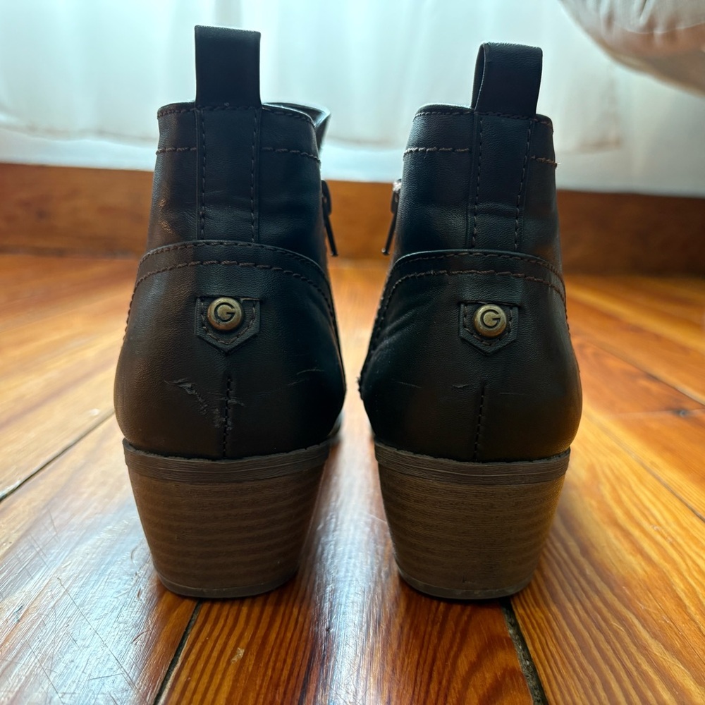G by Guess Dark Brown Ankle Booties